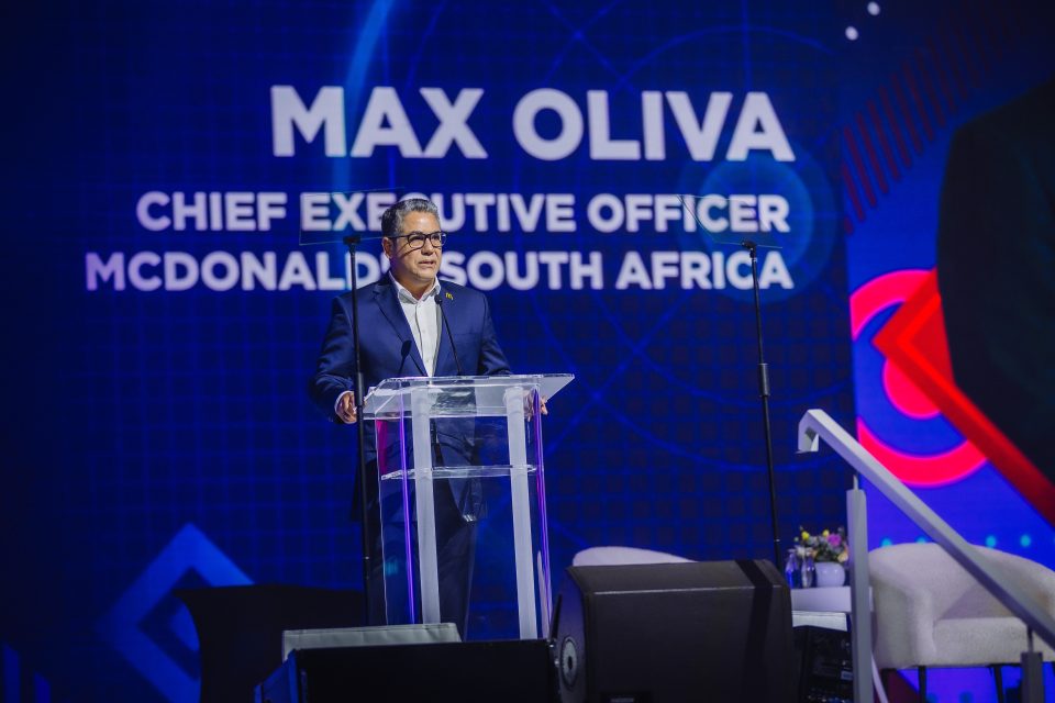 Max Oliva, CEO of McDonald’s South Africa, speaking at the Forbes Leading Women Summit 2026 on leadership and gender equality