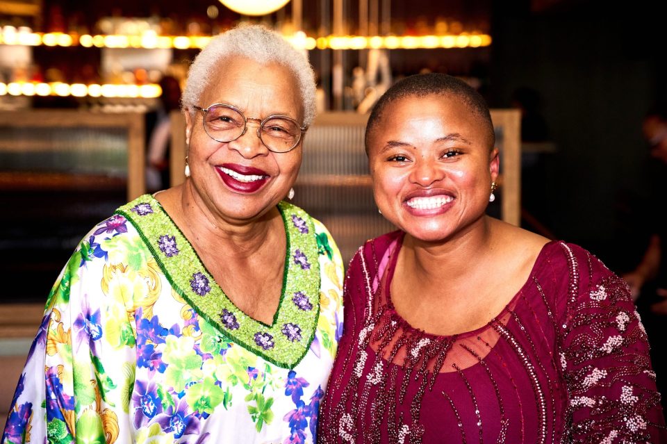 Graça Machel and Judy Sikuza at Mandela Rhodes Foundation leadership discussion focusing on humane leadership purpose driven leadership and intergenerational collaboration in Africa
