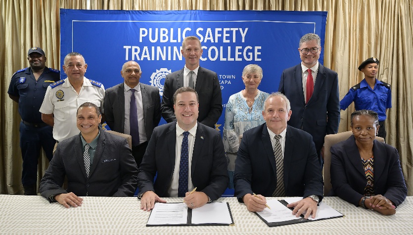 City of Cape Town and STADIO Higher Education representatives sign agreement at the Public Safety Training College to develop a municipal policing bachelor’s degree