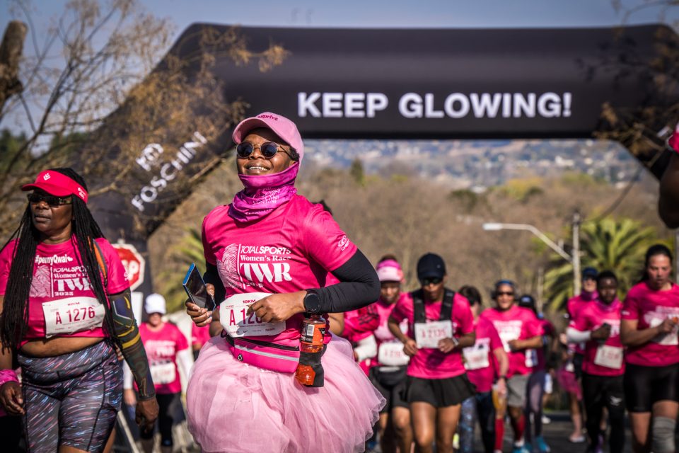 Women participate in the Totalsports Women's Race, celebrating fitness, empowerment and breast cancer awareness during South Africa's Women's Month.