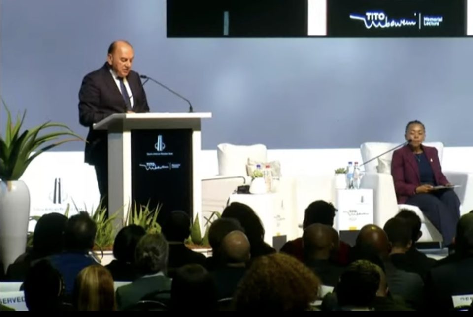 Dignitaries and guests attend a commemorative event hosted by the South African Reserve Bank in honour of former Governor Tito Mboweni.