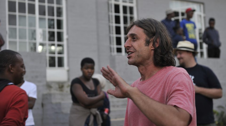 South African choreographer and arts activist PJ Sabbagha engages with community members during an arts outreach programme, reflecting his commitment to dance, cultural development and social change.
