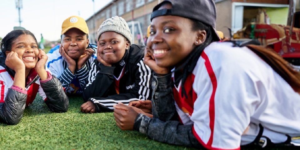 Young people participate in Safe-Hub's youth development programme, combining sport, education, leadership and employment opportunities to empower communities in South Africa.