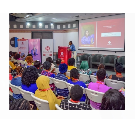 African women entrepreneurs attend an ImpactHER sustainability and business development workshop focused on green entrepreneurship and economic empowerment.