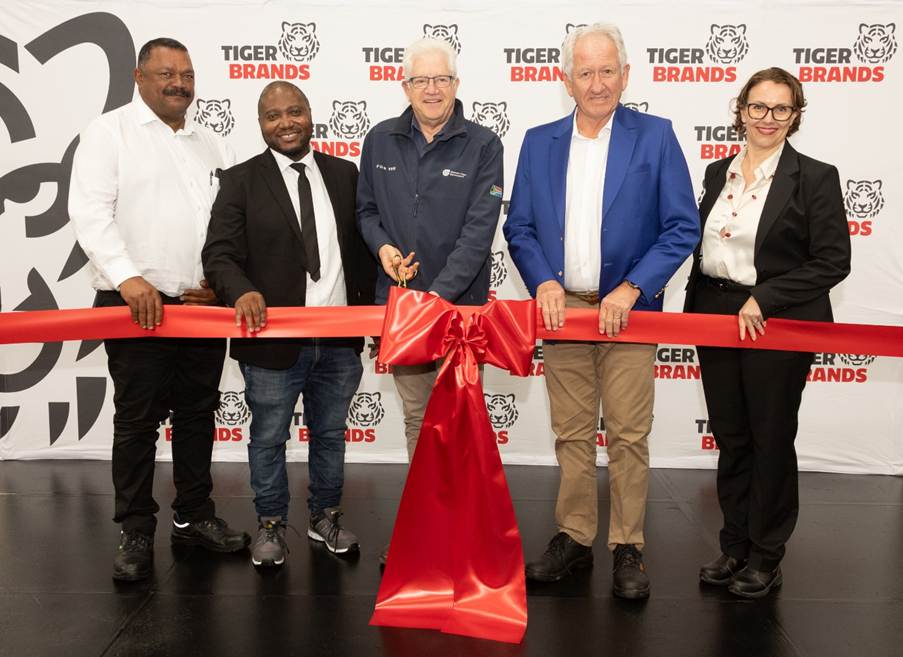 Tiger Brands executives and Western Cape Premier Alan Winde officially open the company's upgraded Paarl Culinary mega-site following a R200 million-plus manufacturing investment.