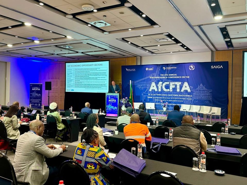 Delegates attend the 4th Southern Africa Conference on the African Continental Free Trade Area (AfCFTA), where Cape Town promoted stronger trade, manufacturing and regional connectivity.