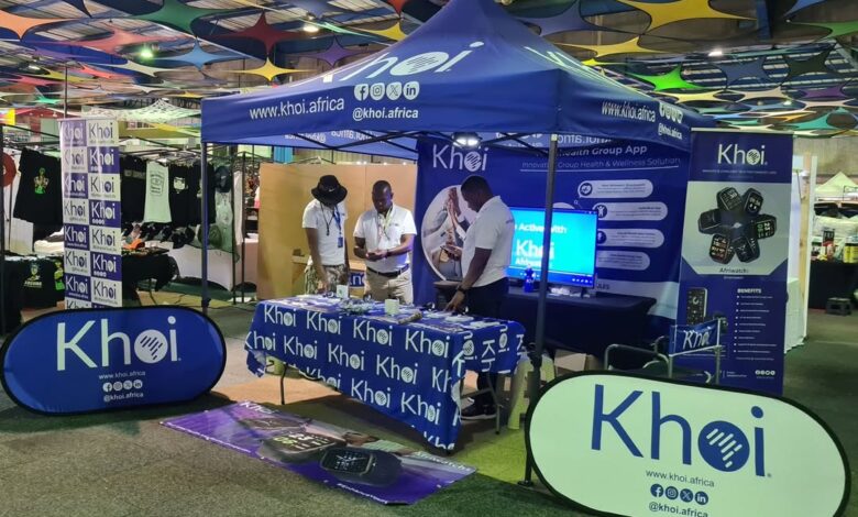 Khoi Tech technology exhibition stand showcasing locally developed connected devices and digital solutions.