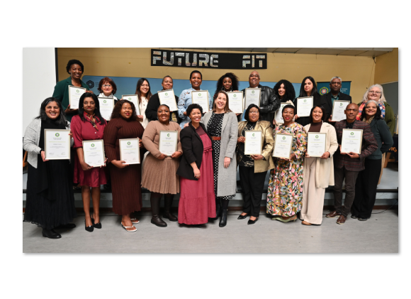 Twenty-three City librarians proudly display their graduation certificates after completing the Strengthening Innovative Library Leaders programme.
