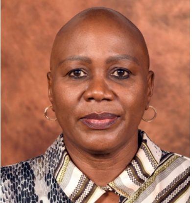 Official portrait of Deputy Minister of Science, Technology and Innovation Dr Nomalungelo Gina.