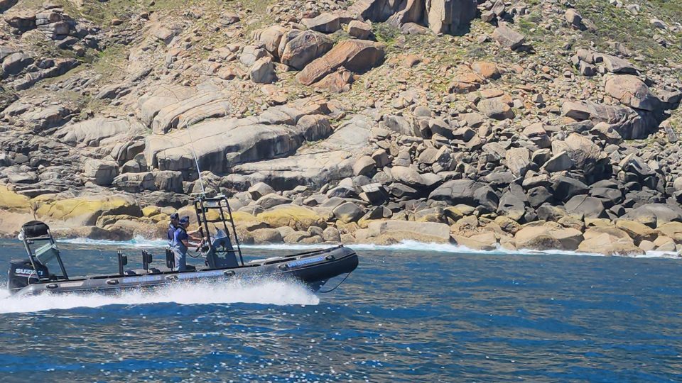 City of Cape Town Marine Unit officers patrol coastal waters as part of marine resource enforcement operations.