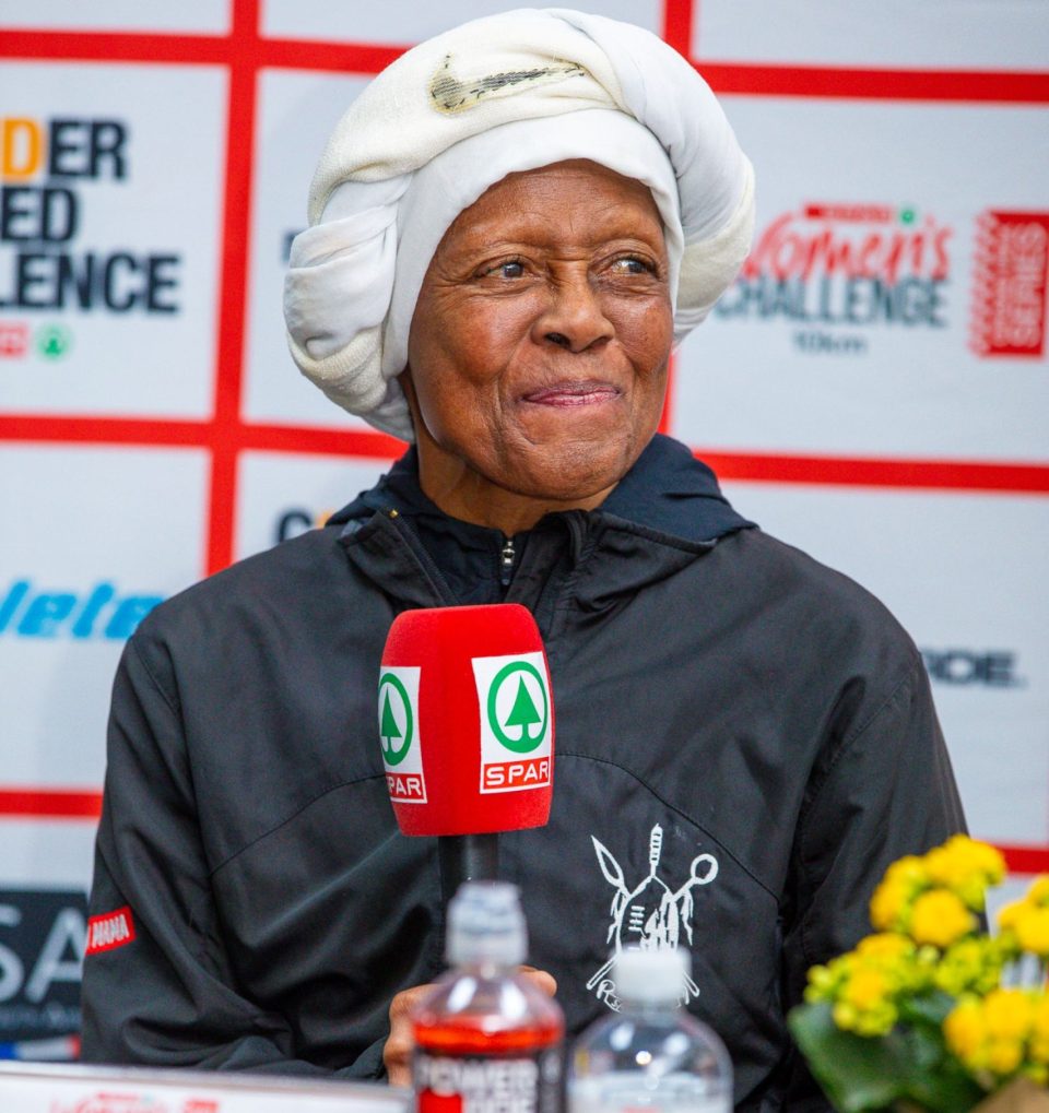 Trailblazing South African distance runner Blanche Moila speaks after completing her 100th SPAR Women's Challenge 10km race in Tshwane.