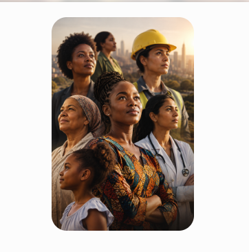 South African women across generations and professions representing empowerment and progress on National Women’s Day.