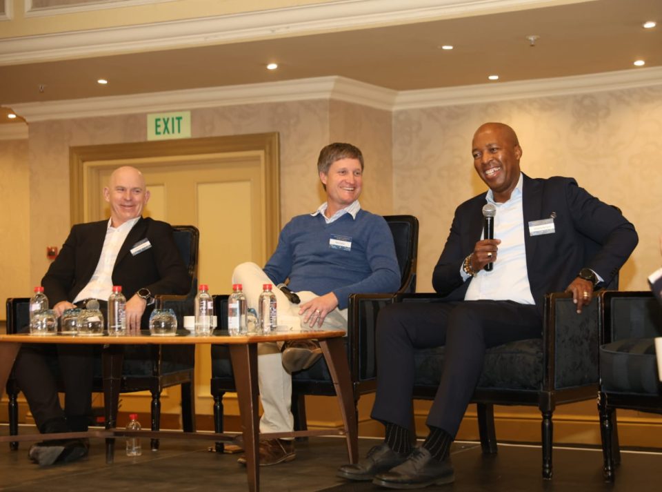 Panelists discuss leadership, innovation and artificial intelligence during a session at the Fourth Hospitality Industry Think Tank at Emperors Palace in Johannesburg.