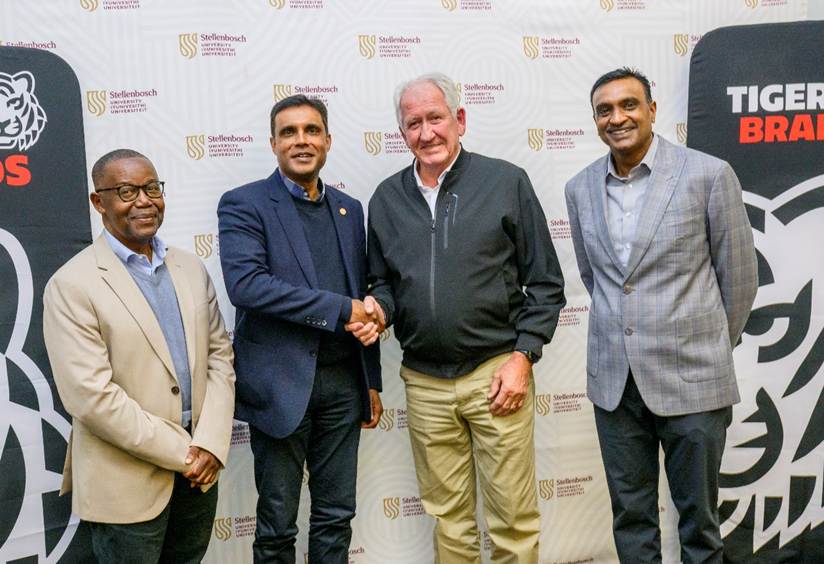 Representatives from Tiger Brands and Stellenbosch University mark a three-year partnership supporting food security and agricultural research in South Africa.