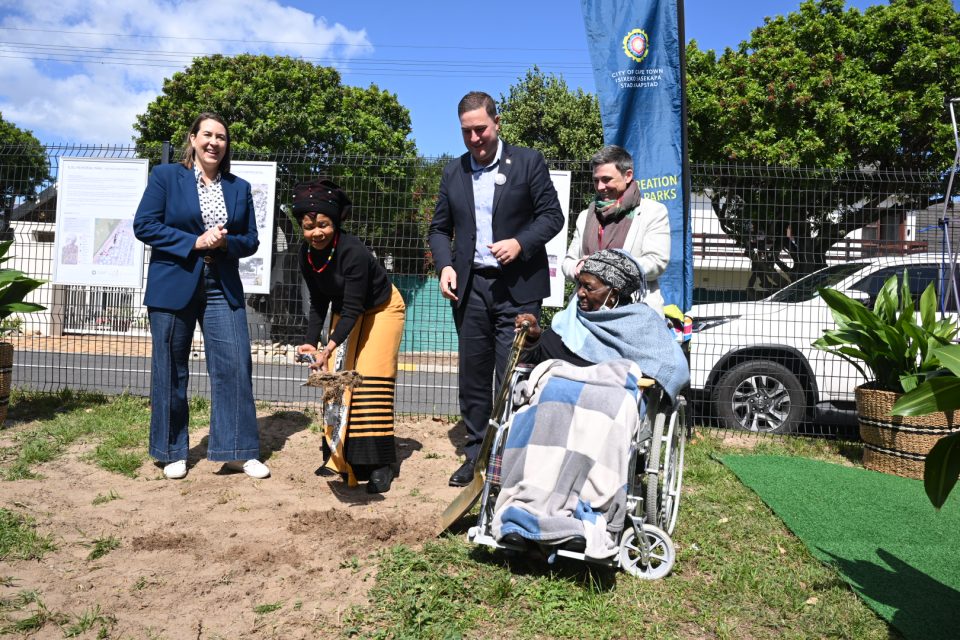 Cape Town partners mark the start of construction at Tutu Memorial Park, a new community space honouring Archbishop Desmond Tutu and Mama Leah Tutu.