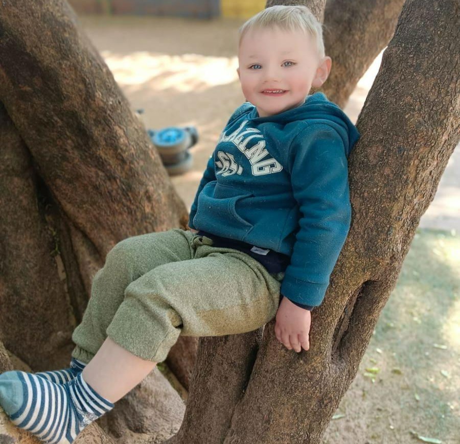 Three-year-old Peyton Wahl pictured before the severe burn accident that led to a community fundraising campaign for his medical care.