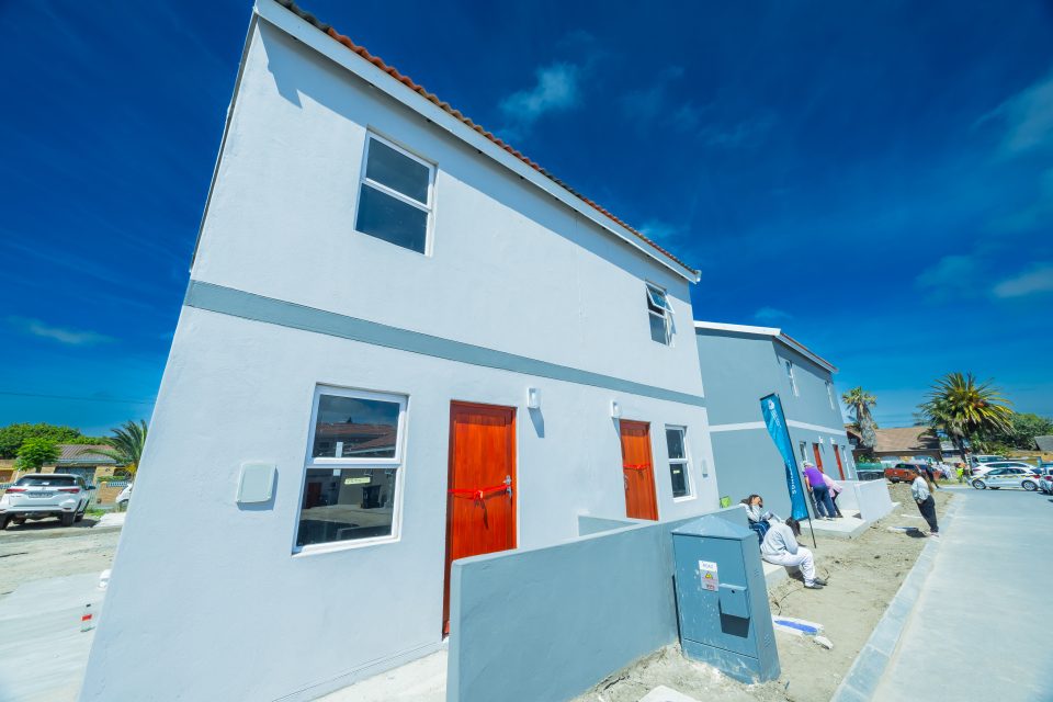 Newly completed homes at the Elsies River Florida housing development in Cape Town, where 26 families have received their keys.